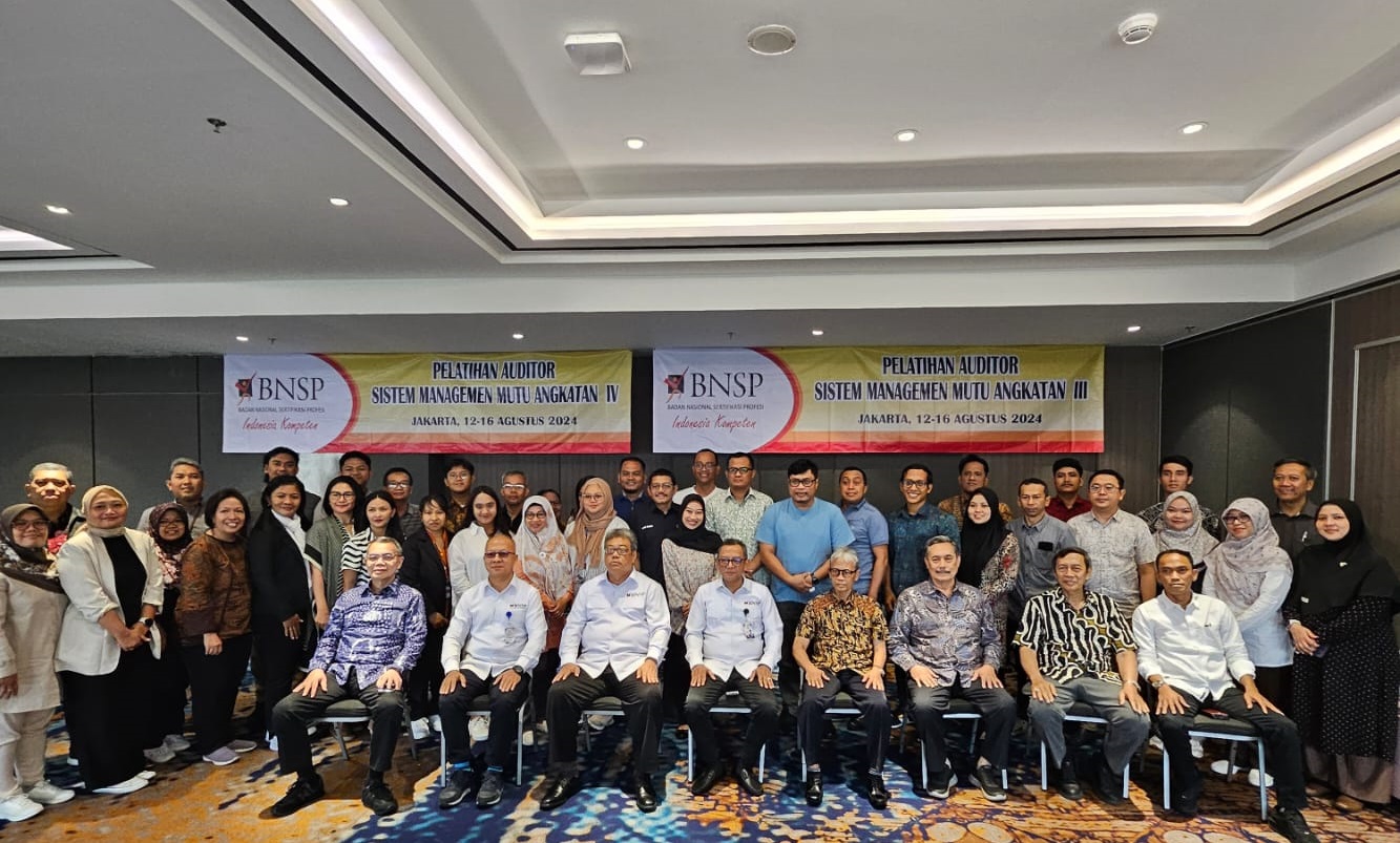 Pelatihan Auditor Sistem Manajemen Mutu LSP Angkatan III dan Angkatan IV tahun 2024 BNSP